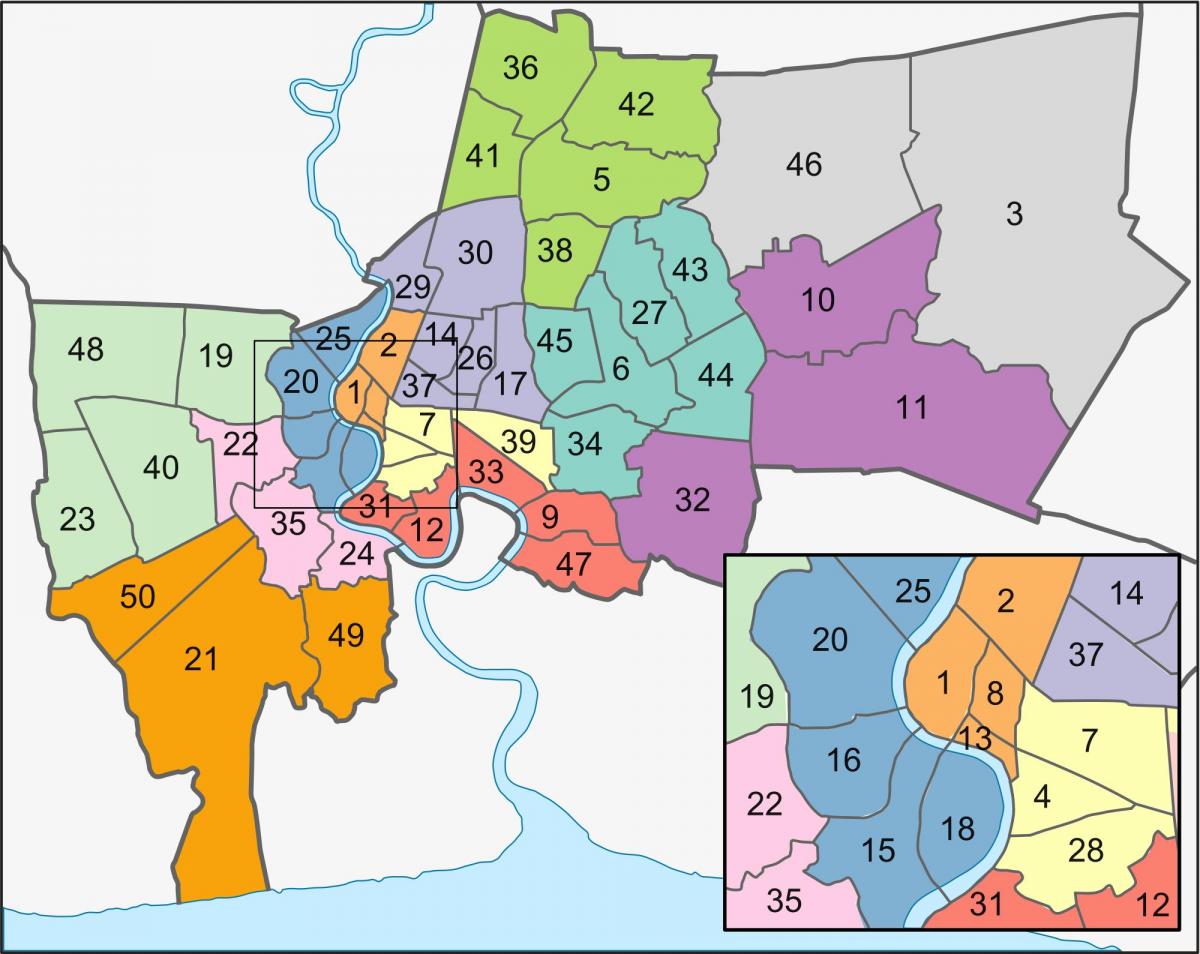خريطة الرموز البريدية في بانكوك (كرونغ ثورب)