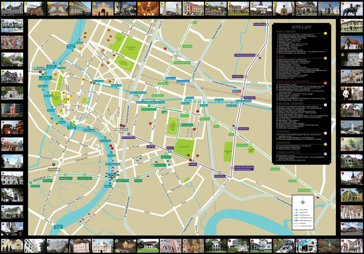 خريطة بانكوك (كرونغ ثورب) لمشاهدة المعالم السياحية